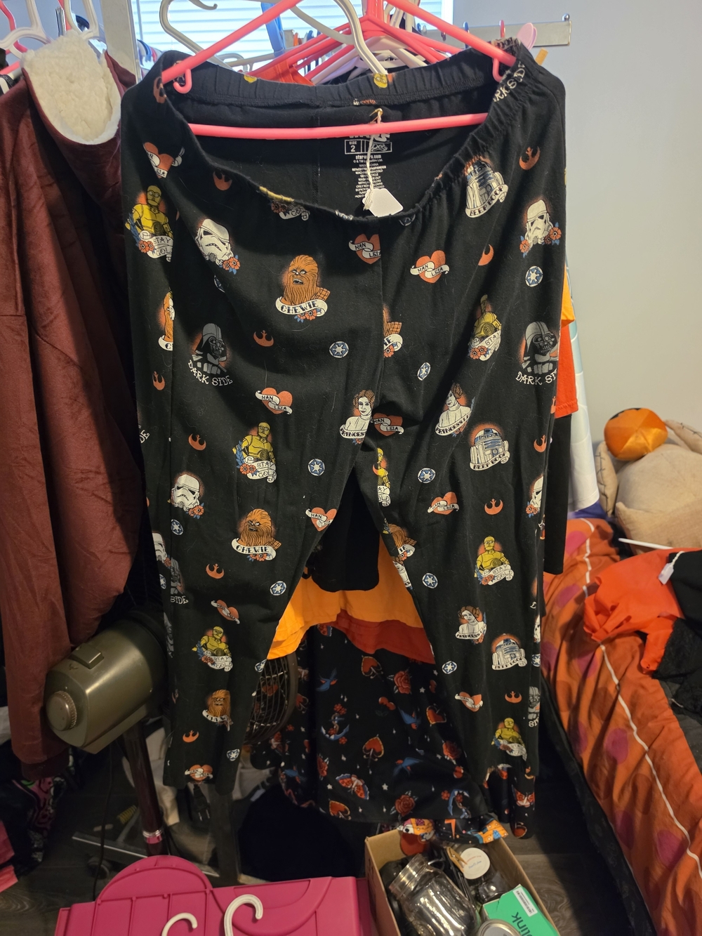 Star Wars Black Leggings with Colorful Character Faces